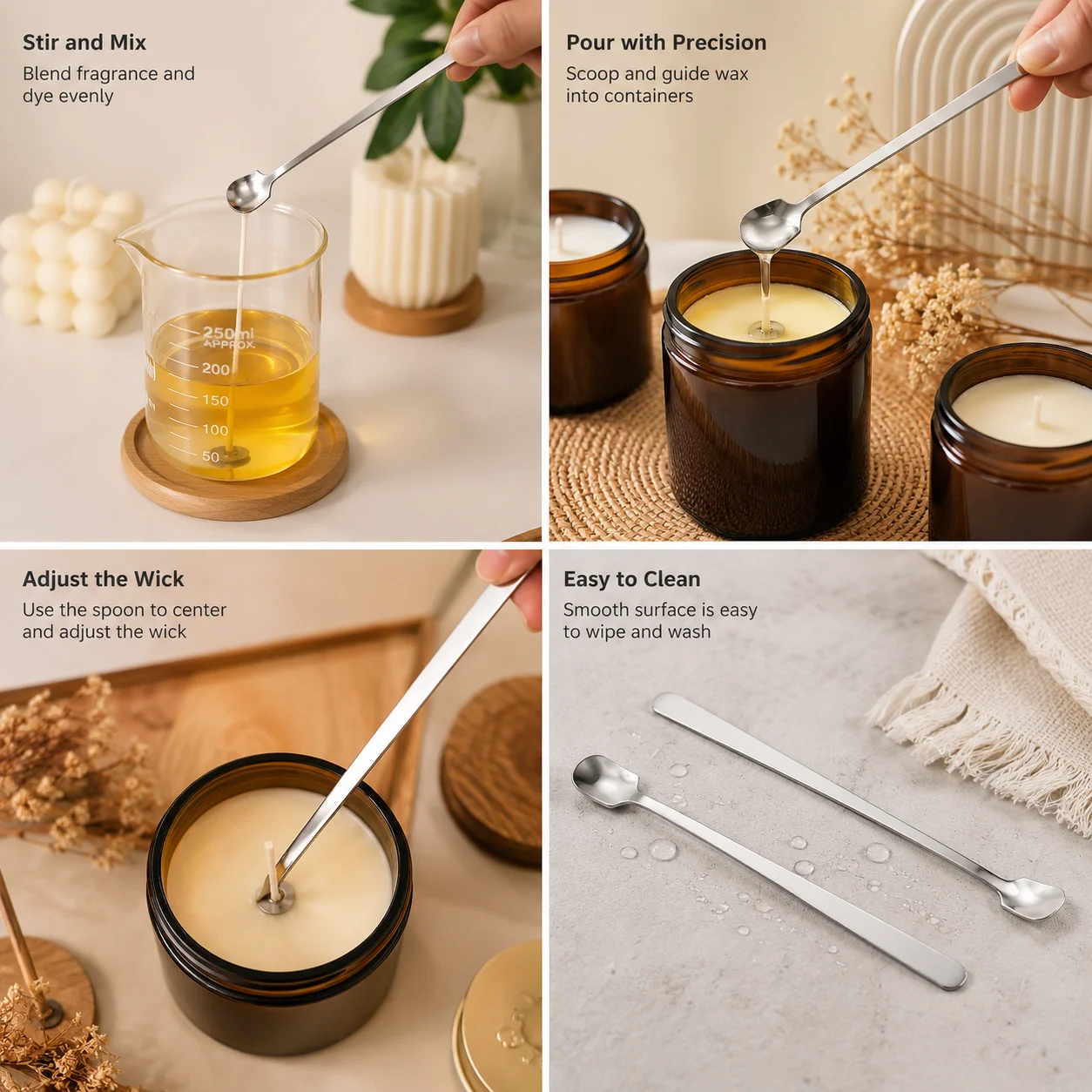 Juego de cucharas para hacer v - Candle Making Pot reseña y precio